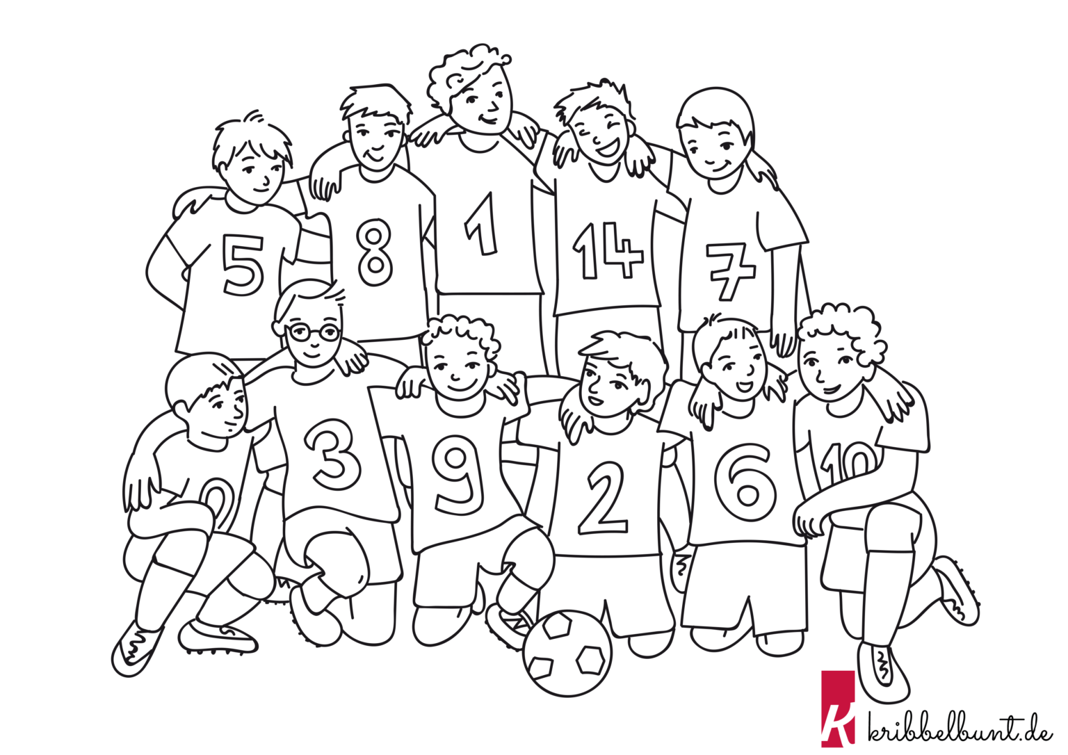  Ausmalbilder Fußball - Zum Ausdrucken 