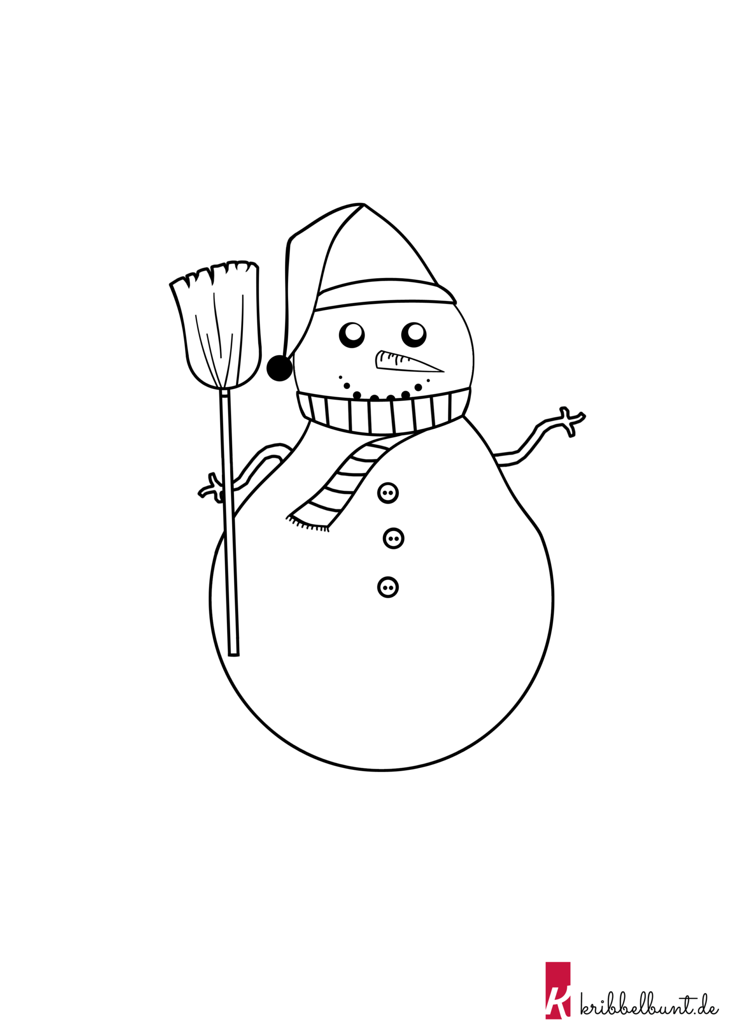 Schneemann Ausmalbilder » Schneemann Vorlage zum Ausdrucken