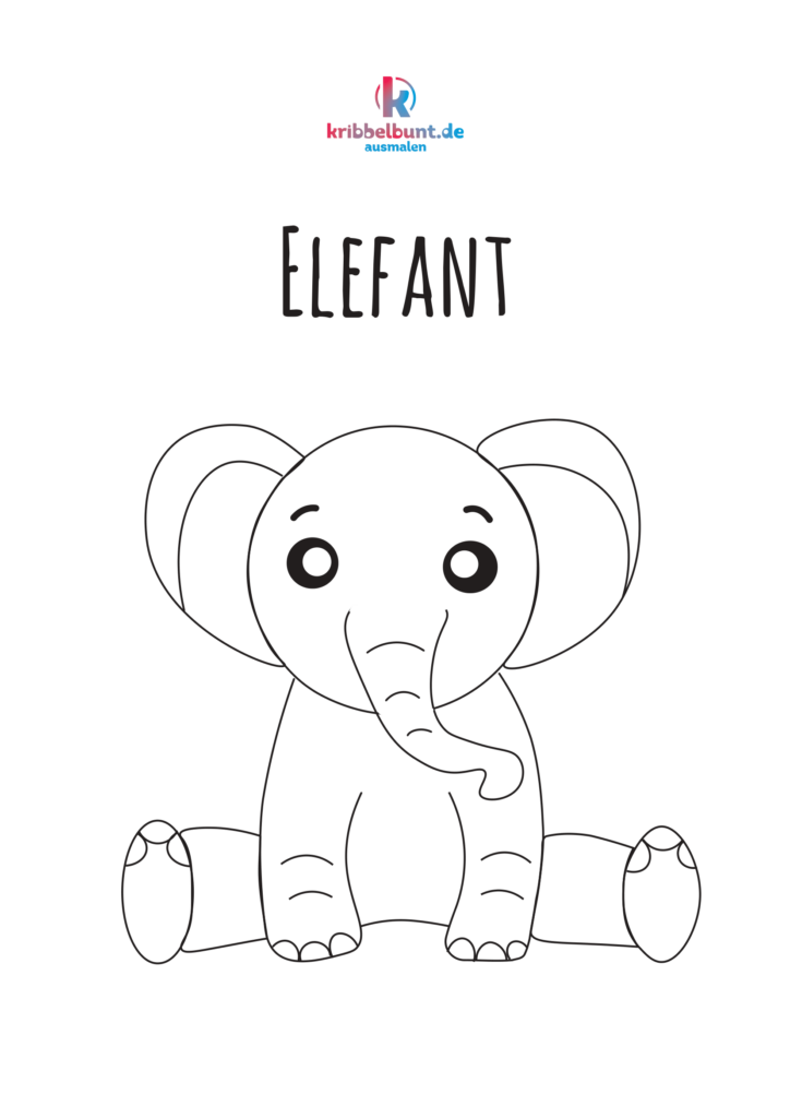 Elefant ausmalbild